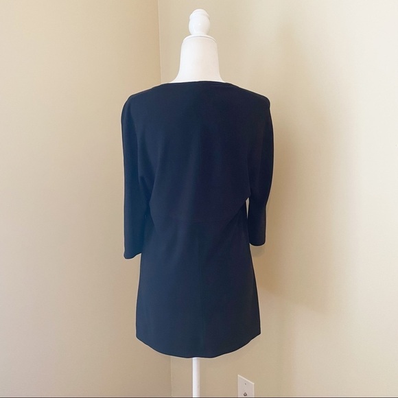 Lafayette 148 Knit 3/4 Sleeve Black Top - 10 - Picture 3 of 9